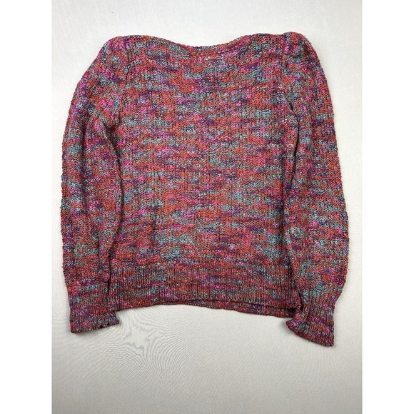 Vintage Liz Claiborne Women's M Puff Shoulder Puff Sleeve Jewel‎ Tone Sweater - Picture 10 of 11
